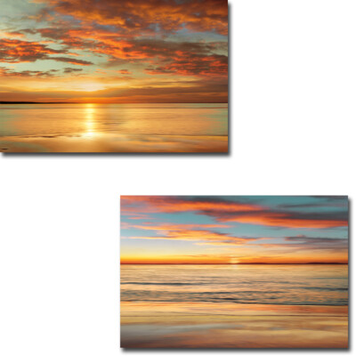 Sunlit & Surf and Sand by John Seba 2-pc Canvas Art Set (16 in x 24 in Ea)