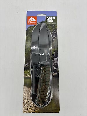 #ad New Ozark Trail Stainless Steel Paracord Knife with Fire Starter Model 5032 $17.99