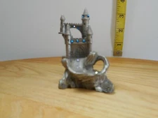 Vtg 1989 KRAKORA Castle Rawcliffe Pewter Medieval Fantasy Magical Figure Statue