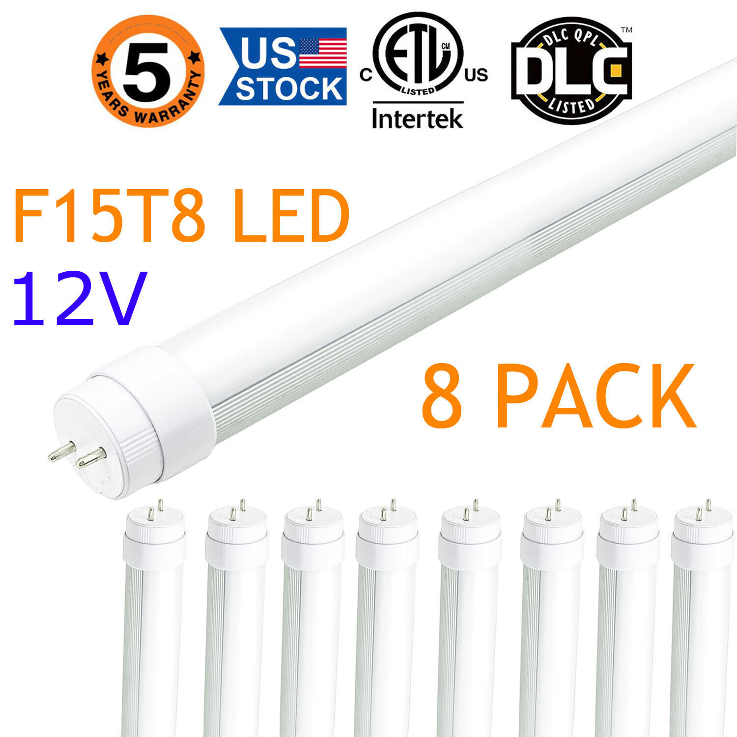 18" F15T8CW 7 Watts Cool White,T8 Bulb Replacement Fluorescent Linear