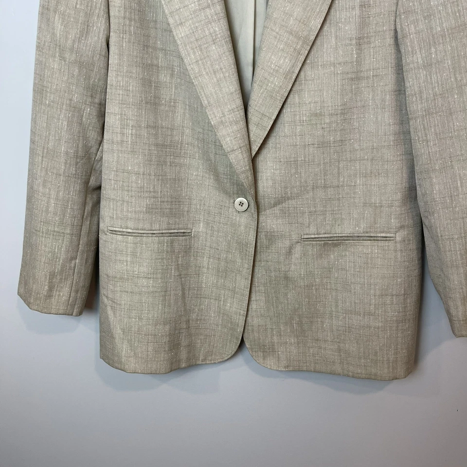 Pendleton Country Sophisticates Para Mujer 16 XL Mezcla de Seda Blazer Chaqueta Traje de Trabajo Foto 3 de 4
