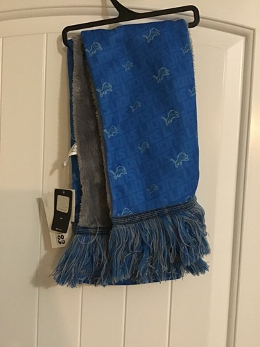 NFL Detroit lions DOUBLE SIDED Winter Sherpa Scarf Brand New with Tags - Picture 5 of 7