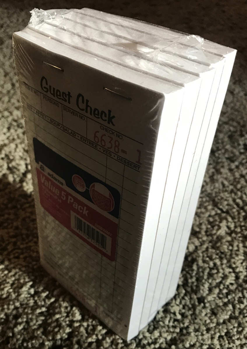 Blocchetti Controlli Adams, 2 Parti, Senza Carbone, Bianco/giallo, 50 Fogli Per Blocchetto, Confezione Da 10 - Per Ristoranti E Bar - Foto 11