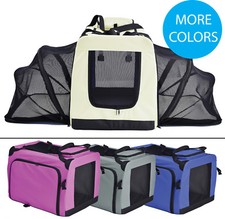 Pet Life 'Hounda-Accordian' Expandable Soft-Folding Collapsible Pet Dog Crate