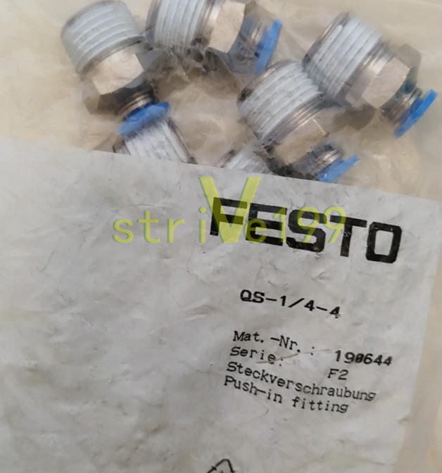 10PCS New FESTO QS-1/4-4 190644 Push-in Fitting