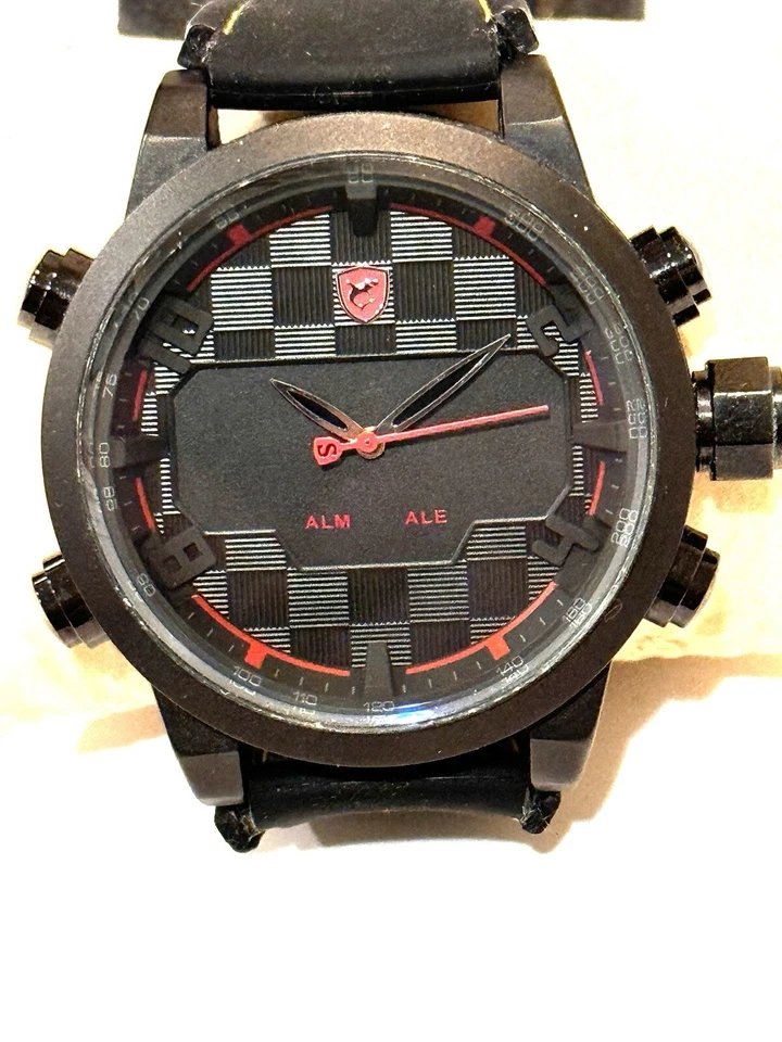 Reloj Tiburón Estilo Libre DS017L Digi/Ana 50mm 30m Resistente al Agua Baterías Nuevas Foto 2 de 4