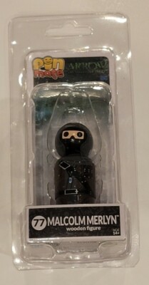 Pin Mates DC Comics Arrow MALCOLM MERLYN #77 2'' Collectible Wooden Figure 