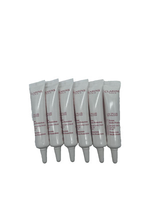 Clarins UV Plus Anti-Pollution Ecran Sunscreen SPF 50, 0.3 oz 10 ml (Pack Of 6)