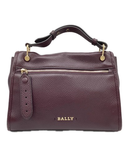 Bally Womens Mini Backpack Bordeaux Leather Small Zip Gold Hardware Italy