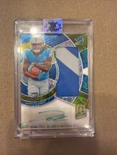 2023 Panini Spectra - Radiant Rookie Patch Signatures Jahmyr Gibbs #RAD-JGI Neon