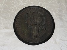 Jugendstil Relief Gusseisen " Byzantinischer Kopf" !