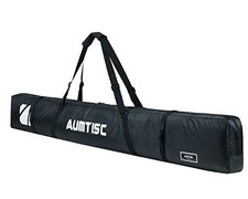 Single Ski Bag Travel Padded to Transport Skis Gear Pocket with black-170cm