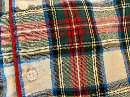 JCrew Crewcuts Plaid Flannel Pajamas Red Green Cream Boys Size Small 6-7 - Picture 4 of 8