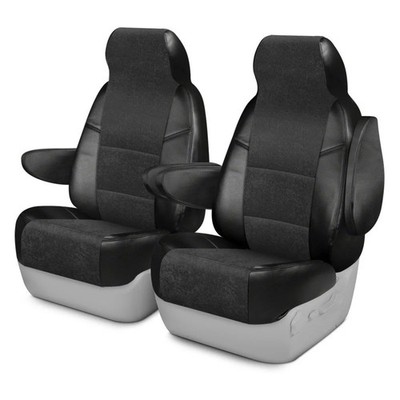 For Nissan NV2500 12-20 Coverking Ultisuede 1st Row Black Custom Seat Covers
