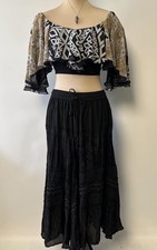Y2K Festival Top Sheer Crop Small Whimsigoth Fairy Grunge Flowy Clubbing Party