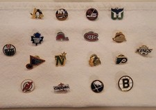 1990's NHL Enamel Hat Pin Logo Hockey Team Flyers Capitals Kings Canada
