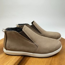New Womens Olukai Hawai'iloa Manu Hope Waterproof Taupe Leather Slip On Shoes 9M
