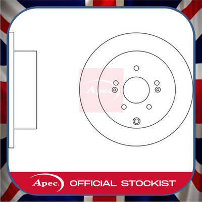 Hyundai Santa Fe CRDi Rear 302mm Solid Brake Disc OE Quality APEC DSK2694