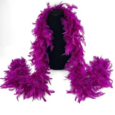 Vintage Feather Flapper Purple Beauty Boa Glam 70” 1960s/70s Y2K