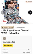2026 Topps Cosmic Chrome® WWE Hobby box Presale (confirmed order)