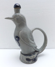 Vintage Westerwald Steinzeug Domdesign Flasche Kanne Dekanter Vogel Specht Taube