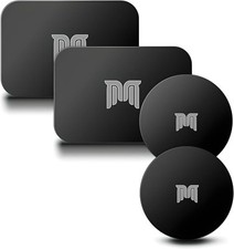 4 Pack Ultra Slim Metal Plates for Phone Case, Compatible With Any Black