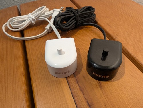Philips Sonicare charger base (Qty 2. One Black, One White)