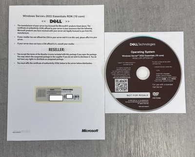 MS Windows Server 2022 Essentials OEM Vollversion für DELL Server (MUI)