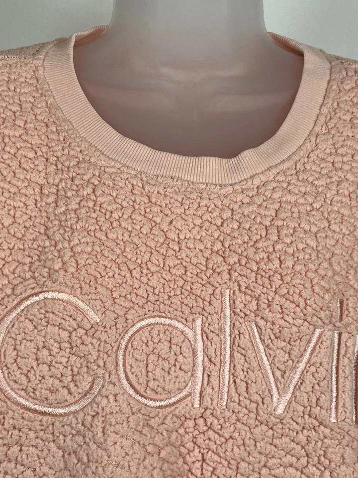 Moletom Calvin Klein Performance feminino tamanho 1X laranja claro pulôver de lã - Imagem 3 de 4