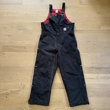 Vintage Carhartt Overalls Men 40x28 Double Knee Insulated Winter USA Made R04BLK