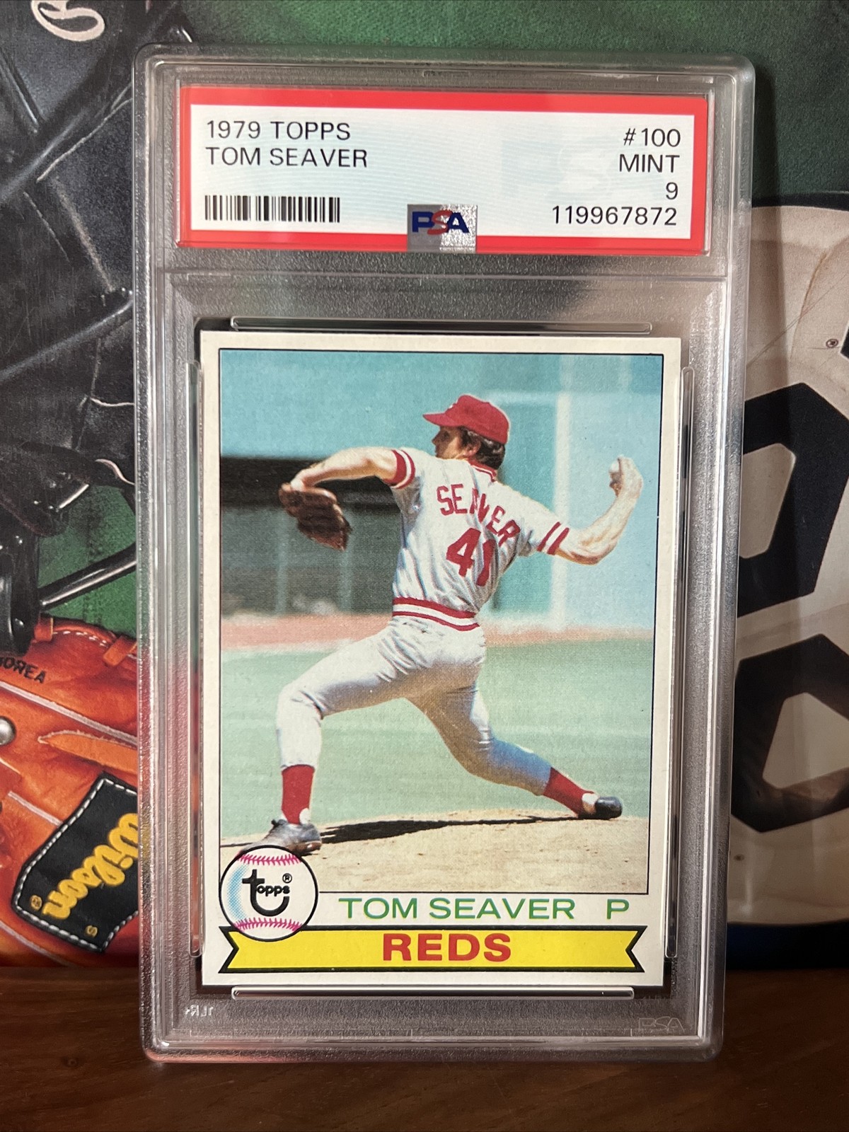 1979 Topps baseball card #100 Tom Seaver PSA 9 Sharp Just Graded! Minty