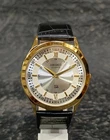 Seiko Slim Quartz Vintage Two-Hand Wristwatch Classic Dial Leather Strap