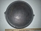 Antique Griswold 14" Griddle With Wire Handle HTF 742 Sits Flat Large Logo Slant