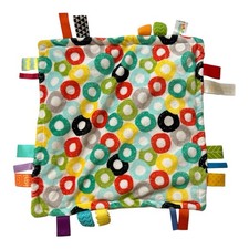 Bright Starts Taggies Security Blanket Plush Lovey Yellow Geometric Circles