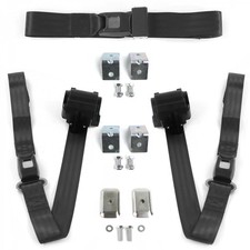 Amc Gremlin 1970 - 1979 Standard 2pt Bk Bench Seat Kit Wbrackets 3 Belts