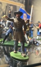 nicely detailed hand painted civil war toy soldiers Confederate Officer