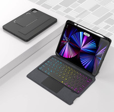 Apple iPad Pro 11 Black Magnetic Keyboard Folio Case Cover w/ Stand