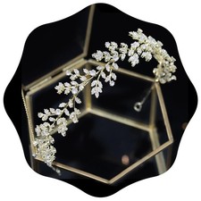 Fashion Bridal Headpiece Wedding Hair Accessories Cubic Zirconia CZ Headband