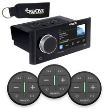 Fusion MS-RA770 Apollo Marine System With Three Remotes For Three Zones Black