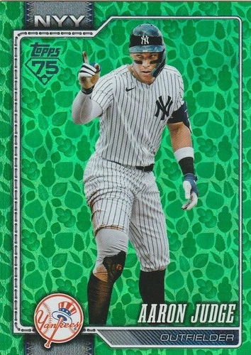 2026 Topps Aaron Judge #1 Easter Egg Leaf Foil
