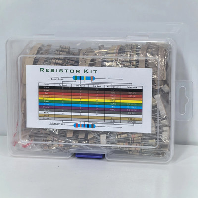 1000pcs Yellow 4-Band 1W Carbon Film Resistors 5% 1Ω-1MΩ