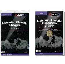 BCW Silver Age Comic Book Bags and Boards 100 pack Acid Free Archival Quality
