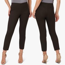 Adrianna Papell Mid Waist Solid Bi-Stretch Pull On Skinny Stretch Crepe Pants 8