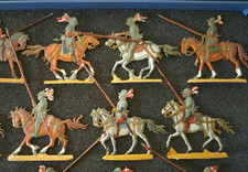 Plats d'étain - Zinnfiguren - Flat Tin : 14 conquistadors espagnols