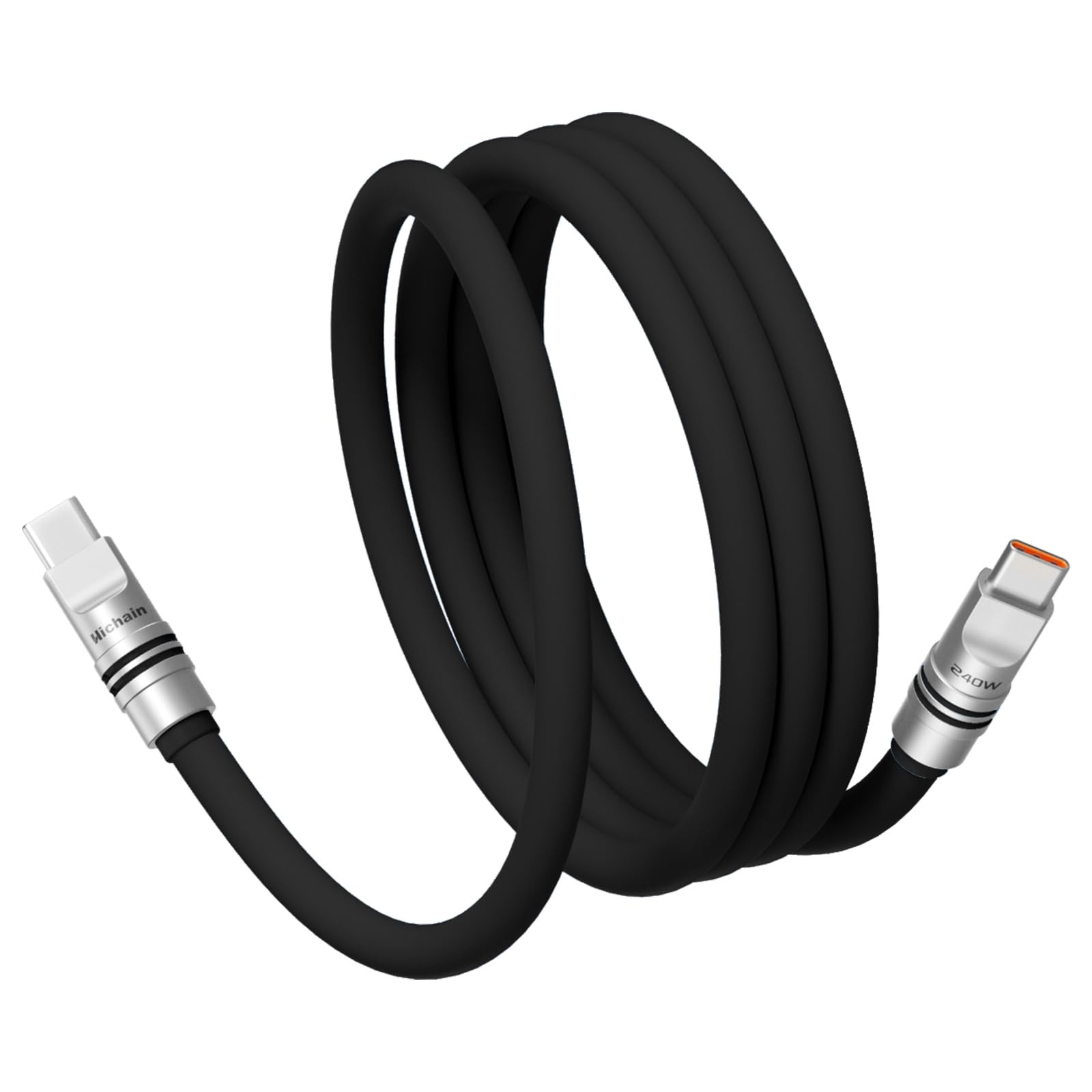 USB C Cable Chubby Cable 240W Fast Charging Soft Ultra-Thick Silicone Type C ...-image