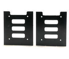 Lot of 2 Metal Adapter Mounting Bracket Hard Drive Holder Dock Bay Black