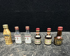 Job Lot / Bundle Of X6 Vintage Miniature Liquor Bottles Empty Ref Ls5