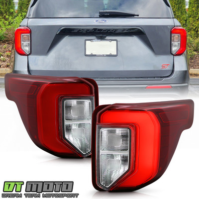 [SMOKE RED LED Tail Lights] For 2020-2023 Ford Explorer ST / ST Line Left+Right
