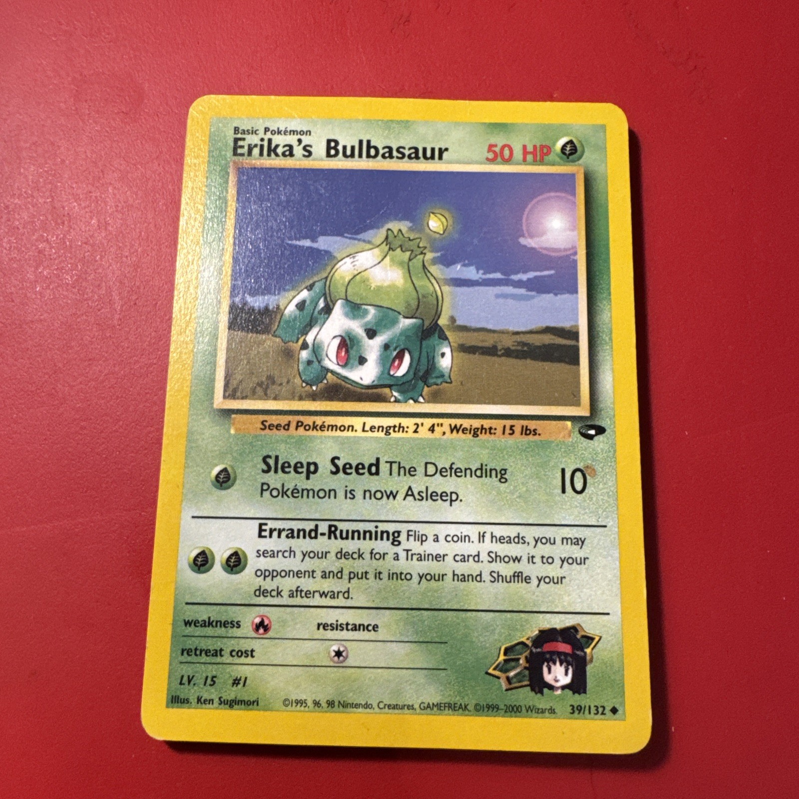 Erika's Bulbasaur 39/132 Gym Challenge Regular Non Holo, NM