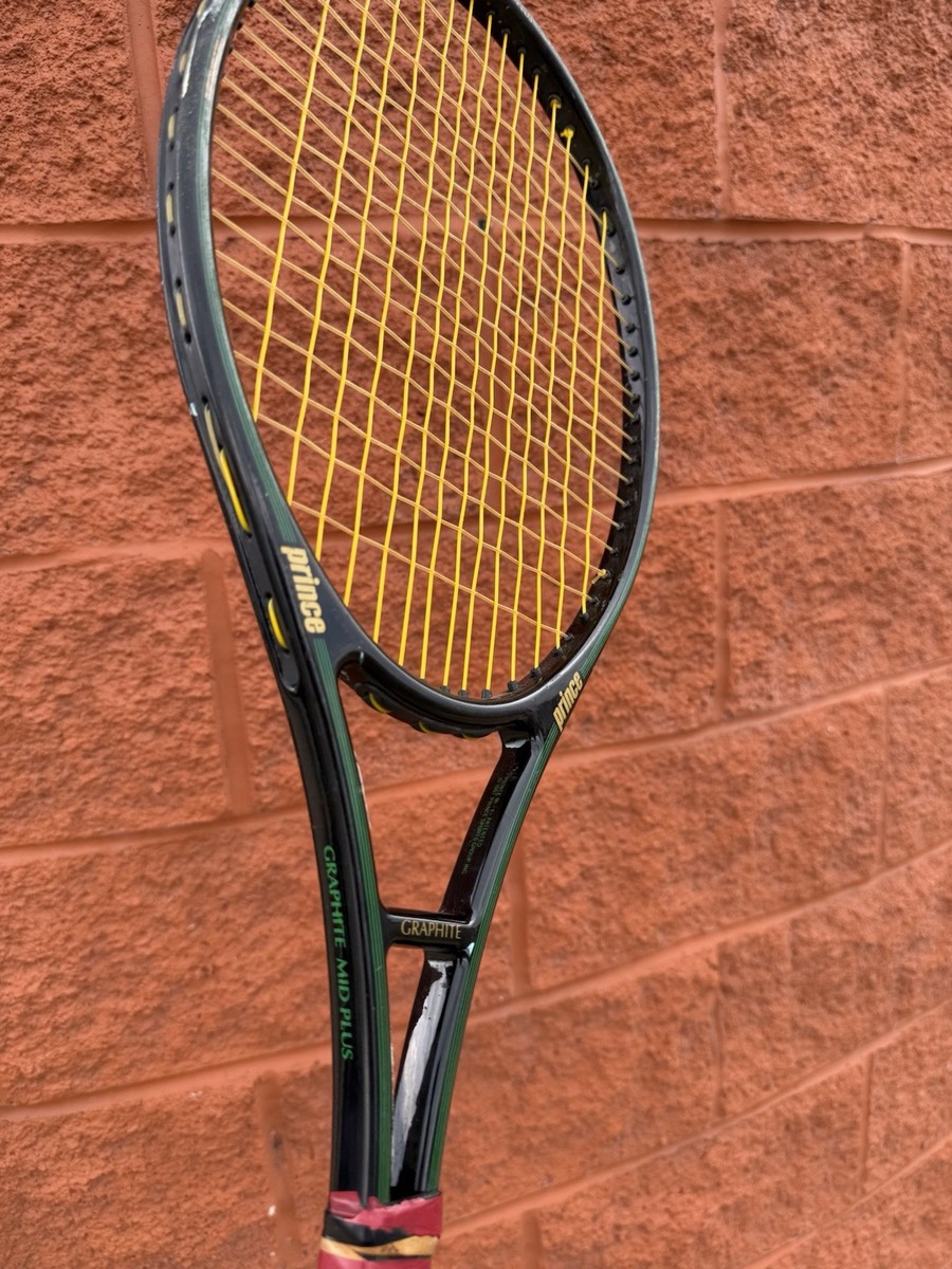 Prince Original Graphite Midplus Tennis Racket 4 Stripe 4 1/2 Grip